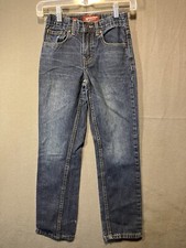 Arizona Jeans Boy's Straight Size 12 Slim Blue 22  X 25.5  Lightly Distressed