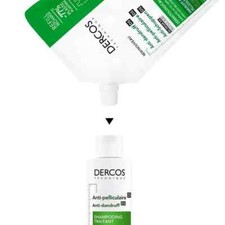 Vichy Dercos Shampoo 500ml Refill Pack. Anti Dandruff and for Sensitive Scalp