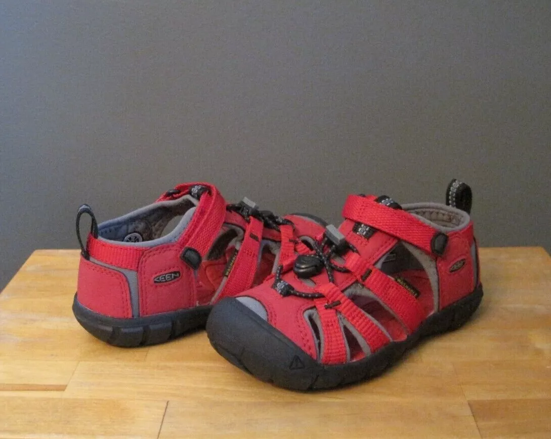 Keen Toddler Boy/Girl Racing Red Gargoyle Seacamp II CNX Sandal US