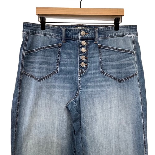 Pantalones de mezclilla recortados azul tórrido de pierna ancha - talla 18R - Imagen 2 de 5