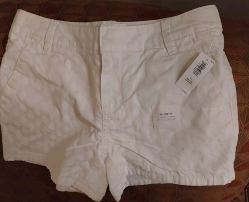 Old Navy Teens White Shorty Sz 12 Adjustable waist. New w tags Girls Mini Short