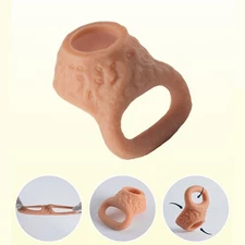 Reusable Ball-Scrotum-Stretcher Ring-Penis Enhancer Delay Ejaculation for MALE