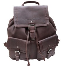 Chesterfield Luxury Oiled Leather Rucksack Backpack Bag Brown New Sale