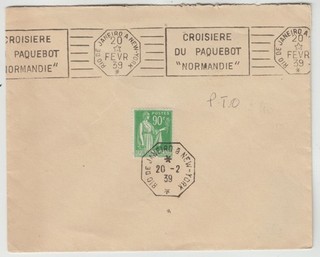 MARITIME 1939 CROISIERE DU PAQUEBOT NORMANDIE::RIO DE JANEIRO NEW YORK cover