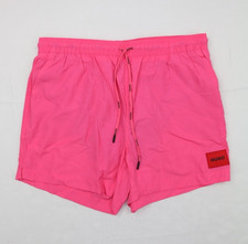 Hugo Boss Men's Dominica Standard Length Swim Trunks Hot Pink Sz XL 4.5" Inseam