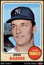 1968 Topps #316 Steve Barber Yankees 8.5 - NM/MT+