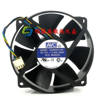 AVC DA09025T12H DC 12V 9025 4-Wire Temperature Control CPU Cooling Fan 9CM *qq