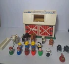 Vintage Fisher Price Play Family Farm Little People Figure Barn Animals Lot 1967