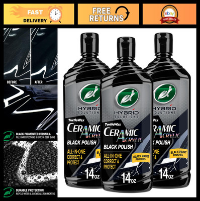Turtle Wax Hybrid Solutions Ceramic Acrylic Black Car Polish and Wax, Car Scratc