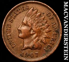 1907 Indian Head Cent - Scarce  Extra Fine  Better Date  No Reserve  #i4