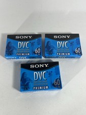 Lot of 3 Sony DVC Digital Video Mini DV Premium Cassette 60 Min NEW SEALED