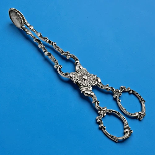 Rare Sterling Silver Gorham Sugar Serving Nips Tongs Elaborate Scroll pattern