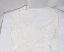 Womens Unbranded Ivory Crochet Lace Dainty Fairycore Dress Small