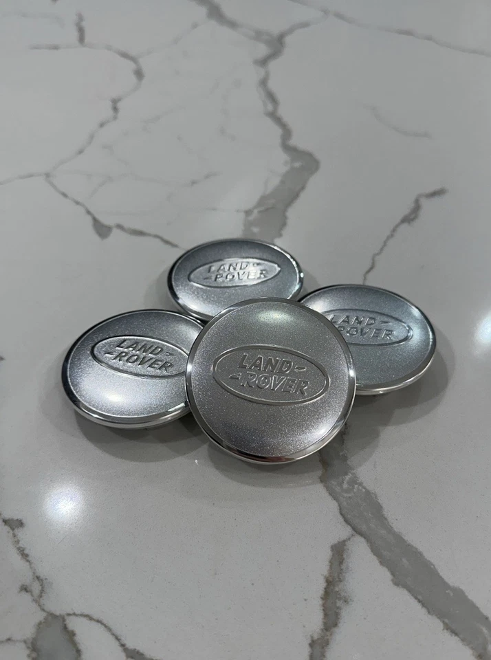 JUEGO DE 4 tapacubos centrales de rueda Land/Range Rover Land Rover totalmente plateados HSE 62 MM Foto 2 de 4