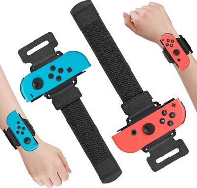 FASTSNAIL 2er Armband für Just Dance Switch Joy-Con Schwarz