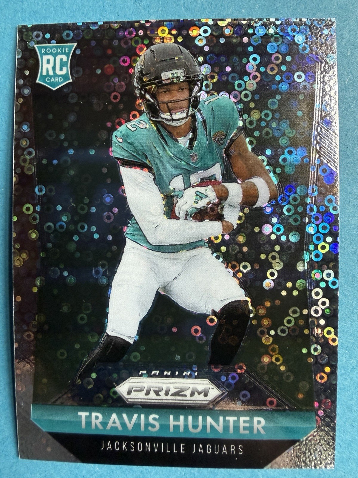 2025 Prizm Football No Huddle Travis Hunter RC Sliver Disco Flashback