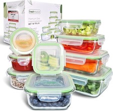 Frischhaltedosen Glas Aufbewahrungsbox Vorratsdosen Boxen 18 tgl.  Set B-Ware