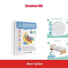 Protège-matelas bébé 90x190 imperméable alèse lit enfant