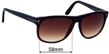 SFx Replacement Sunglass Lenses fits Tom Ford Olivier TF236 - 58mm Wide