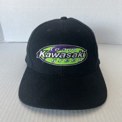 Kawasaki Team Green Racing Snapback Hat Cap Skater Surfer