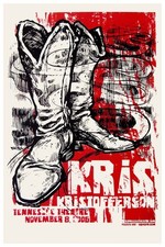 Kris Kristofferson Concert Poster Tennessee Theatre November 12x8in Metal Sign Kris Kristofferson Concert Poster Tennessee Theatre November 12x8in Metal Sign