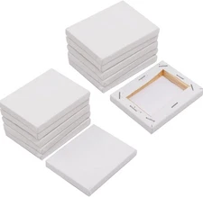 Mini Stretched Canvas 3.5x2.75 Inch Small Blank Canvas Pack of 12