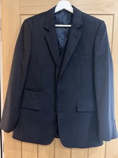 mens navy blue 3 piece suit