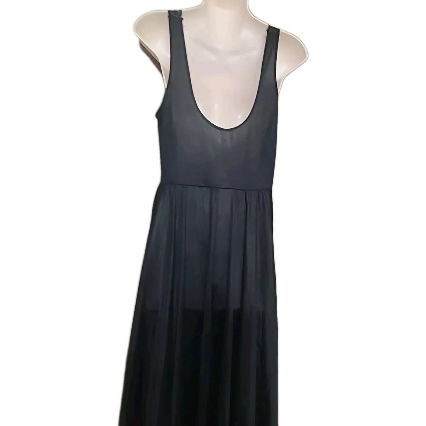 UNDERCOVER Abito vestito slip maxi camicia da notte sottocoperta vintage nylon seta XL