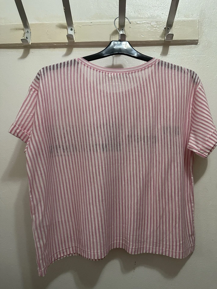 Zara Stripe Graphic Tee - Image 3 of 3