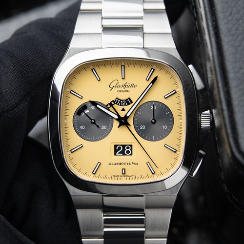 Glashutte Original Seventies Chronograph Panorama Date Golden Bay Yellow Watch