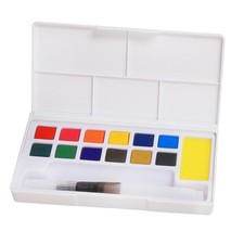 12 Farben Aquarellfarbe Set Aquarell Feldskizze Set mit Wasserpinsel