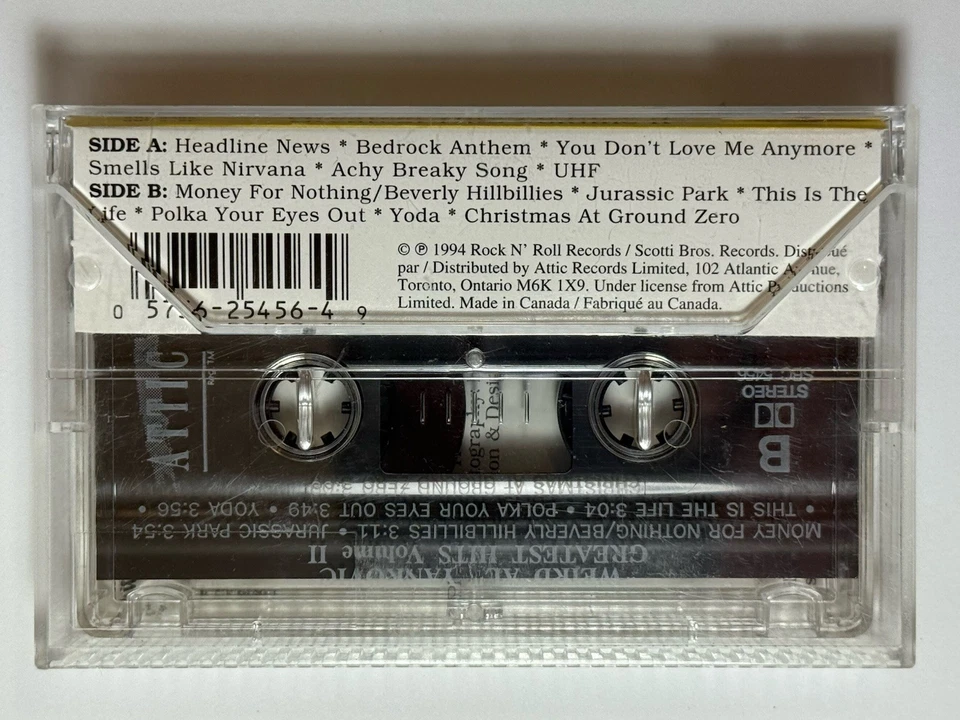 “Weird Al” Yankovic - Greatest Hits, Volume 2 - Cassette Tape 1994 - Tested - Image 2 of 4