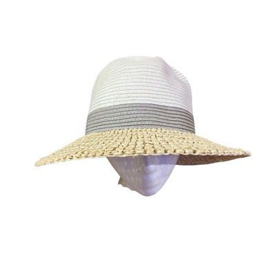 Two-Tone Panama Straw Hat 57CM