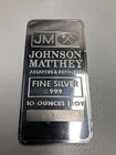 .999 JM silver 10 oz Silver Bar - Johnson Matthey (Vintage Design) See Details!