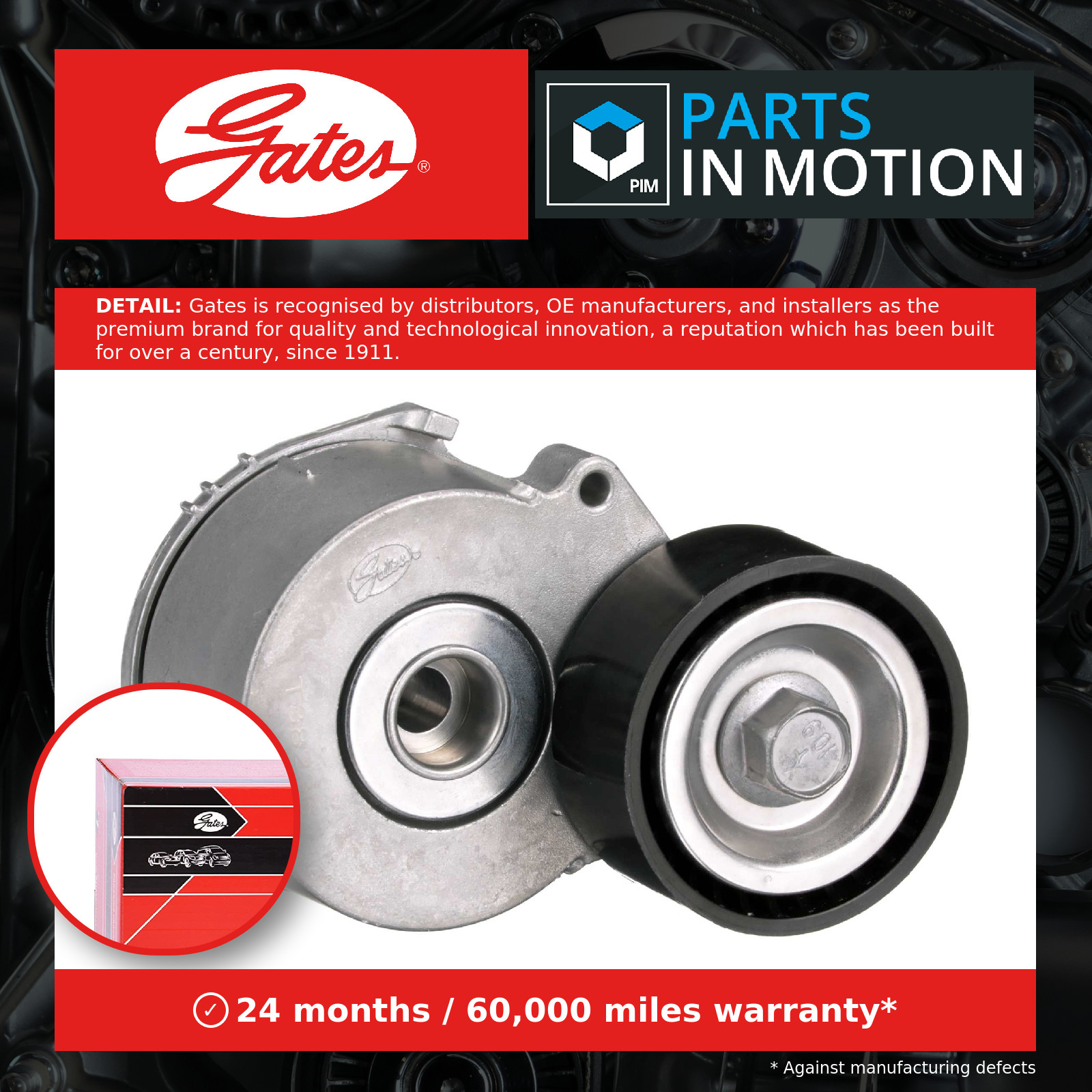 GATES T38236 Belt Tensioner, V-ribbed belt for CITROËN,FIAT,PEUGEOT - Image 9