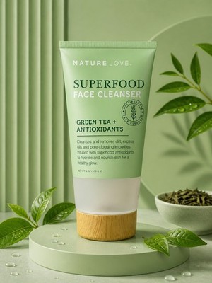 Nature Love Superfood Face Cleanser Green Tea Antioxidants 6 oz