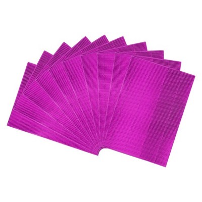10 Sheets A4 Rose Red Metallic Corrugated Cardboard Paper for DIY