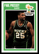 1989-90 Fleer Paul Pressey #89 Milwaukee Bucks NBA Basketball