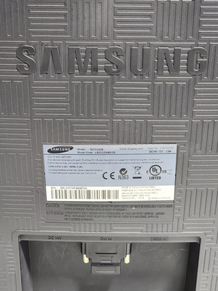 Samsung C230 Series S27C230B 27" LED-backlit TN LCD Monitor USED - Image 4 of 4