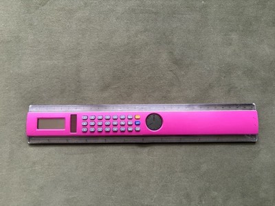 Pink Calculator Ruler Electronic Desk School Supply