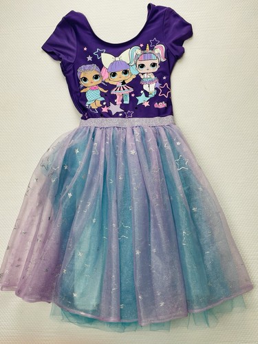 Lol Surprise Doll Purple Blue Star Unicorn Mermaid Dress Size M 7-8