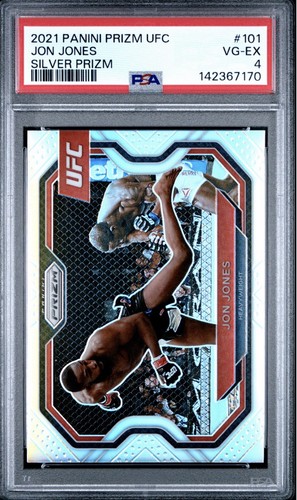 2021 Panini Prizm 1st Edition UFC Jon Jones Silver Prizm PSA 4 Pop 2 Rare Grade!