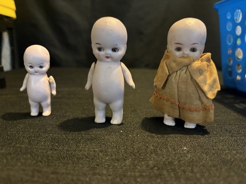 3- Kewpie deutsche alle Biskuit Puppen
