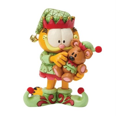 Jim Shore Garfield and Pooky in Elf Costumes Figurine 5-Inch Holiday 6018796 New
