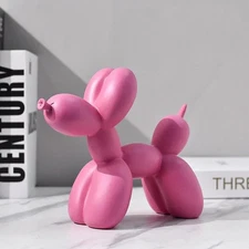  Balloon Dog Sculpture - Small - Pink NEW cute 8"resin figurine home decor
