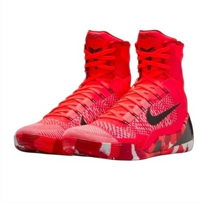 Kobe 9 Elite High Protro Men Size 9 Bright Crimson and Emerald Green 0826