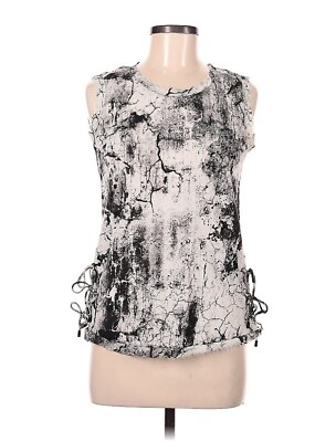 RARE Harley Davidson Lace Up Sides Embellished Logo T-Shirt Chiffon Trim Women M