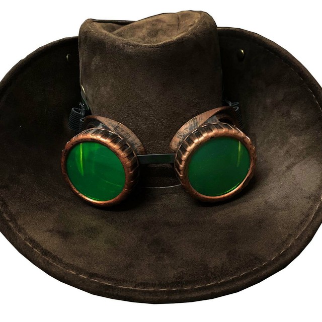 Steampunk Cosplay Cowboy Hats Cap w/ Goggles Women Men Western Hat eBay