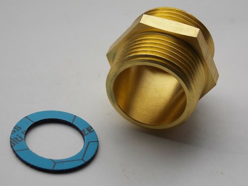 Fitting Doppelnippel 1" AG einseitig flachdichtend Solar Heizung Sanitär - 第 2/2 張圖片