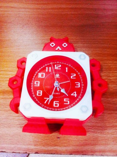 Alarm Clock Square Cute Battery Bedside Desk Low Noise Quiet Portable Home Decor - Picture 6 of 9